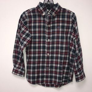 Vineyard Vines long sleeved collared plaid shirt